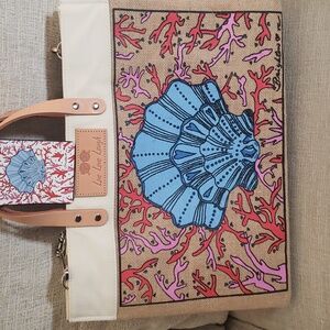 Brighton NWT SEASHELL Crossbody/Tote 16x11x6 + Free No Touch Key